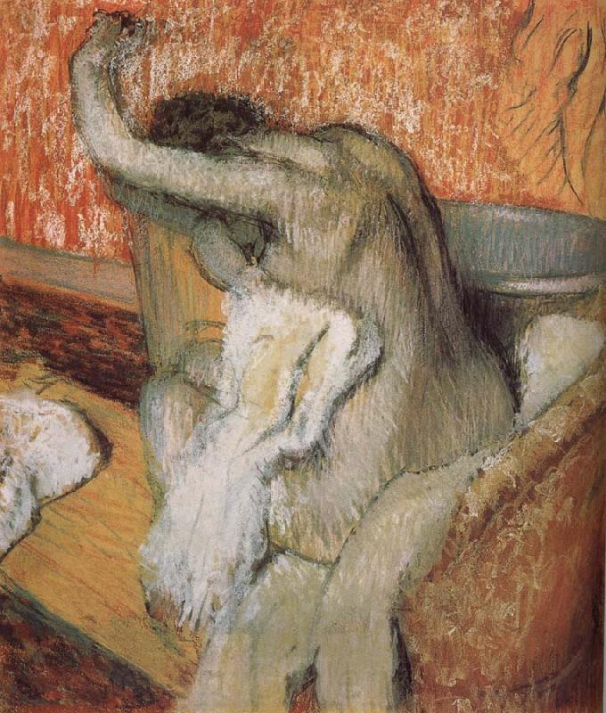 Edgar Degas The lady wiping body after bath France oil painting art